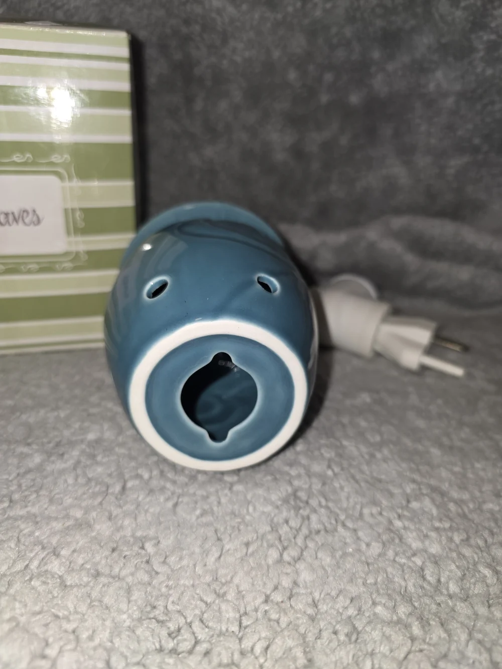 Waves Blue Ceramic Lantern Oil Warmer - Unbranded